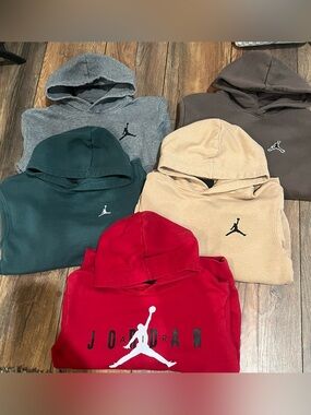 Boys Youth Medium Jordan Hoodie Bundle (5 Pieces) – Assorted Colors